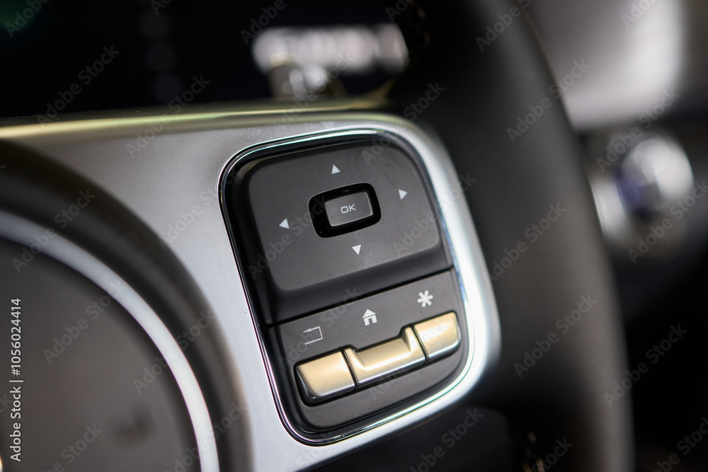 The modern cars steering wheel control panel boosts convenience and performance The modern cars steering wheel control panel boosts convenience and performance
