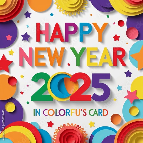 Creative 2025 New Year Celebration Graphic with Party Decor 