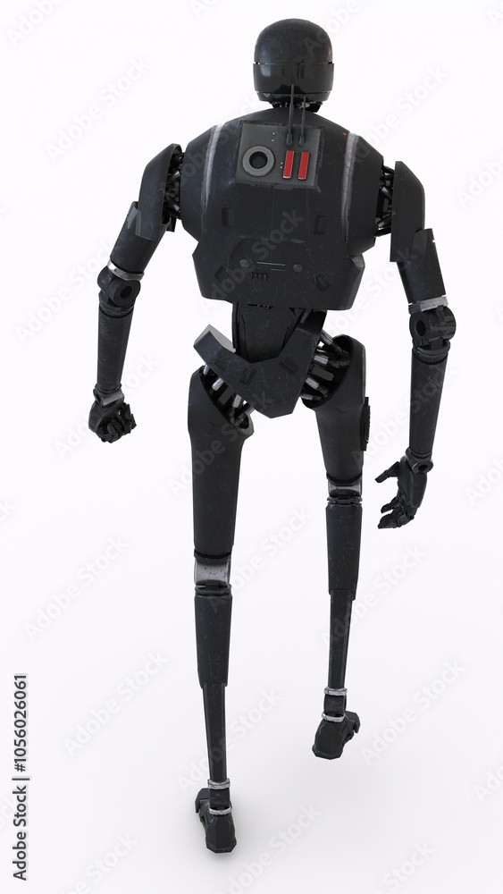 ai robot running with white background ai robot running with white background