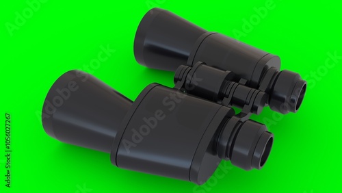 binoculars with green background