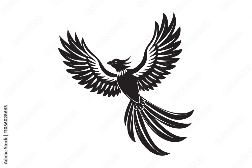 Obraz premium Resplendent Quetzal Silhouette vector illustration, Resplendent Quetzal Silhouette 