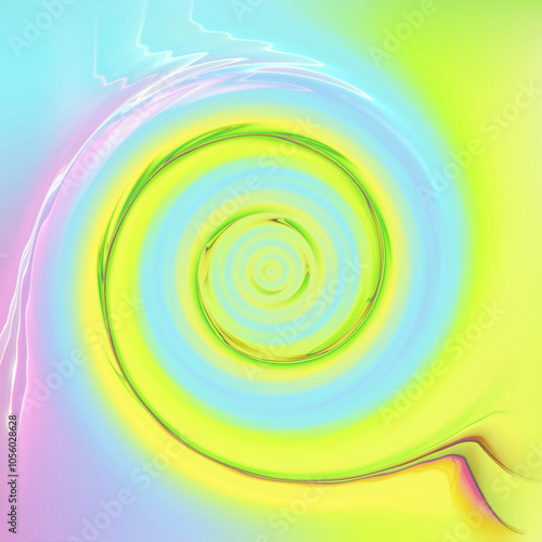 Abstract colorful gradient background for light cyan and yellow round design texture
