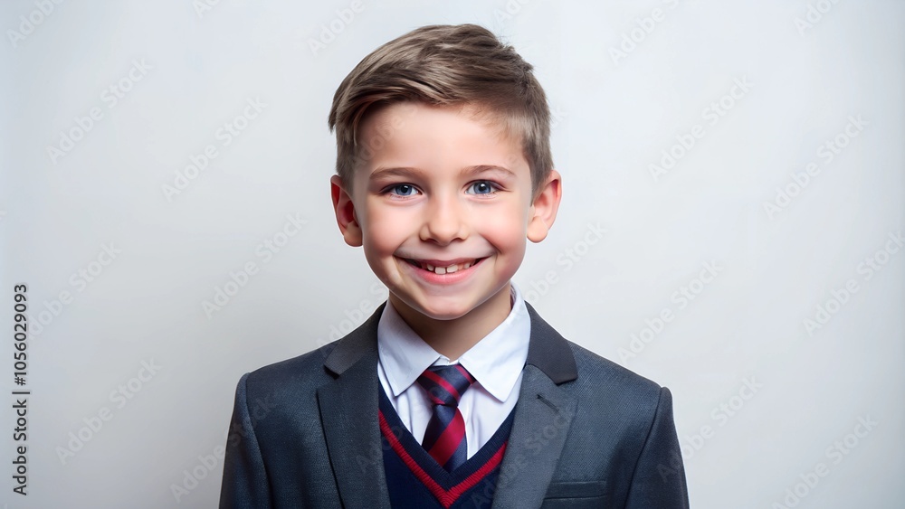 a portrait of an emotional funny young schoolboy a portrait of an emotional funny young schoolboy