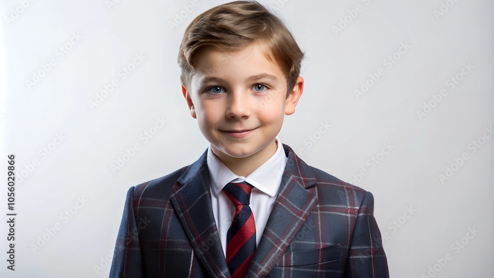 a portrait of an emotional funny young schoolboy a portrait of an emotional funny young schoolboy