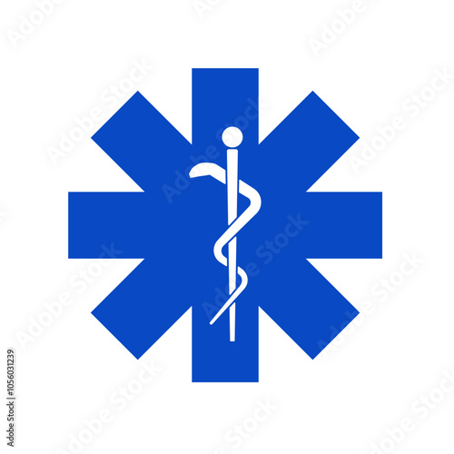 Medical snake vector symbol. esculapius snake - vector illustration