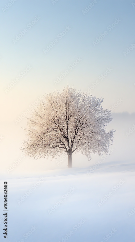 Capture a pristine Winter landscape, bathed in soft morning light Capture a pristine Winter landscape, bathed in soft morning light
