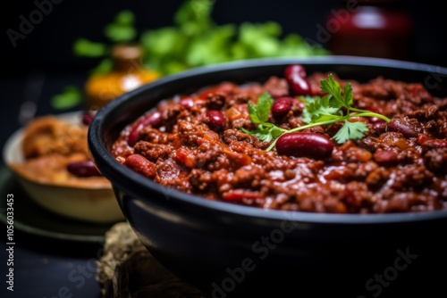 Close up of a chili con carne