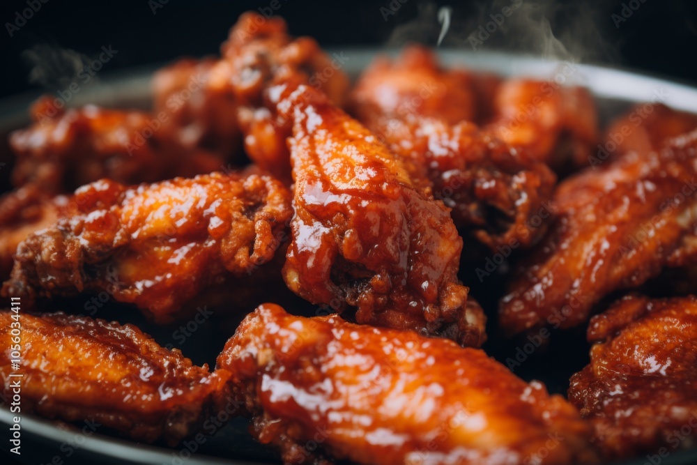 Close up of fried chicken wings Close up of fried chicken wings