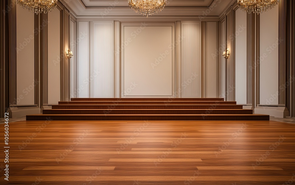 A spacious, elegantly designed venue featuring wooden flooring, tall ceilings, and chandeliers, perfect for events and gatherings. A spacious, elegantly designed venue featuring wooden flooring, tall ceilings, and chandeliers, perfect for events and gatherings.