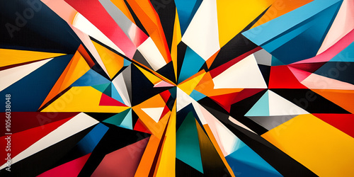 Wallpaper Mural 3d abstract vivid colorful with triangles
 Torontodigital.ca
