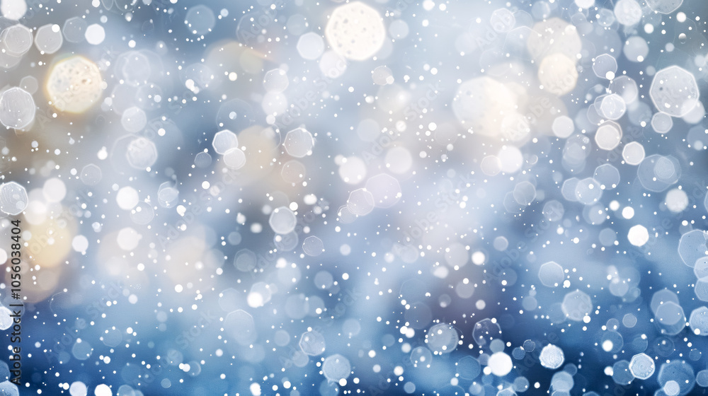 Artistic winter snowfall bokeh background with sparkle. Silver and soft blue colors for a Christmas or New Year greeting card. Artistic winter snowfall bokeh background with sparkle. Silver and soft blue colors for a Christmas or New Year greeting card.