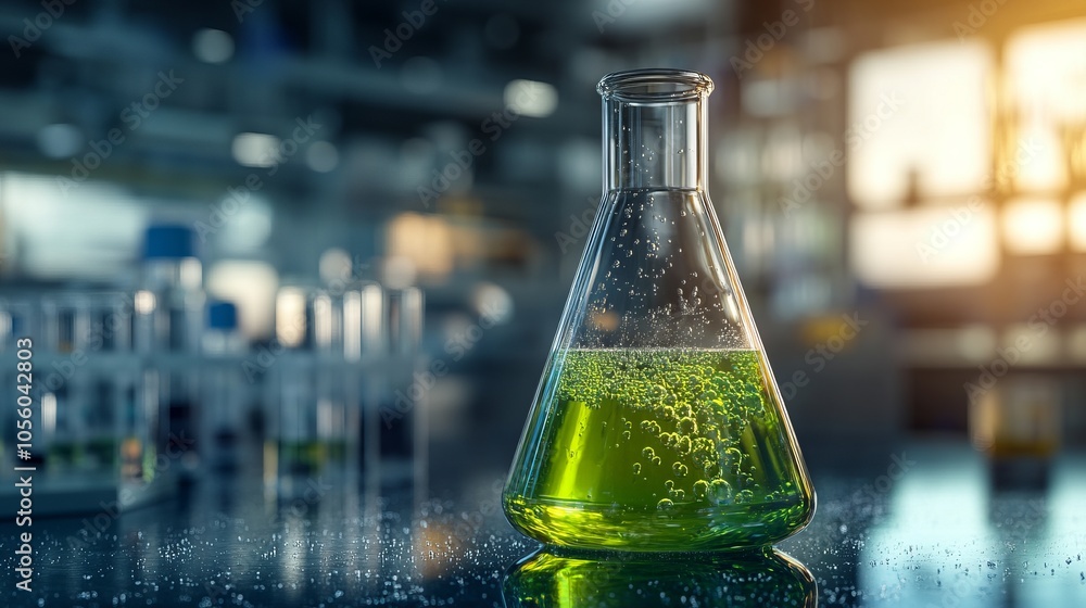 Green Liquid in a Beaker: A Science Experiment Green Liquid in a Beaker: A Science Experiment