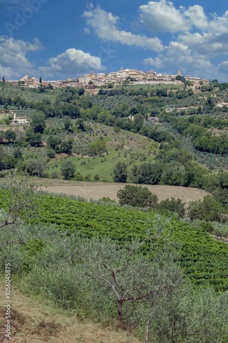 view to medieval Village of Montefalco in Perugia Province,Umbria,Italy photo