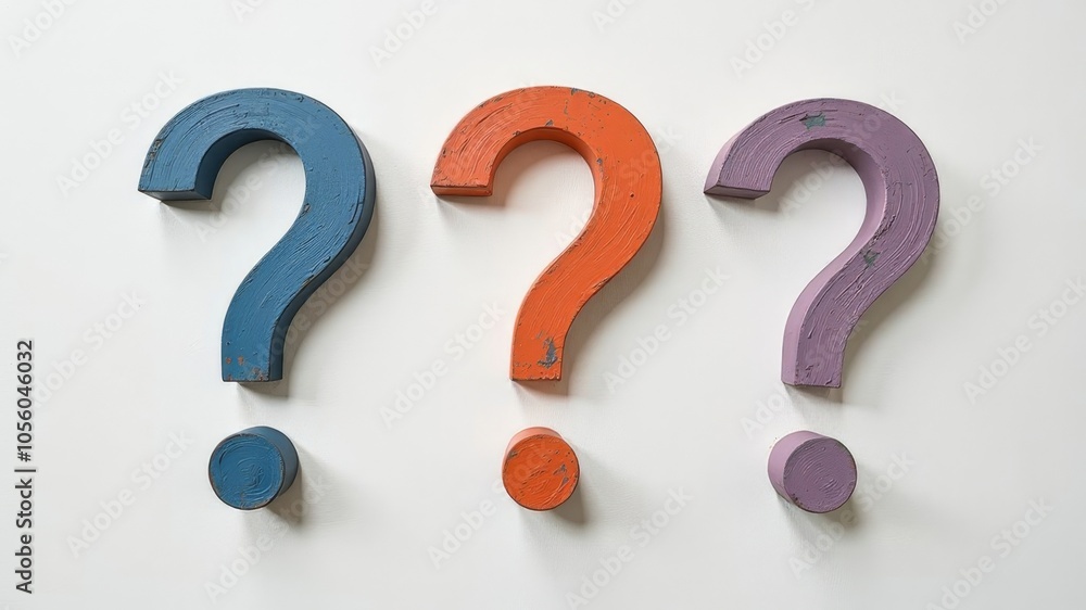 white background with several question marks in the center white background with several question marks in the center