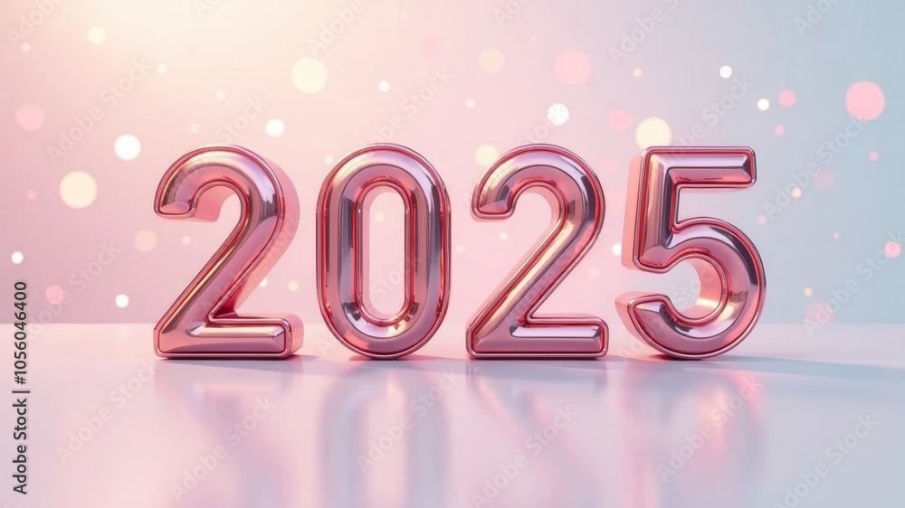 New Year card for the year 2025 with beautiful background. A happy new year is in the center of attention. The surroundings are emphasized. New Year card for the year 2025 with beautiful background. A happy new year is in the center of attention. The surroundings are emphasized.