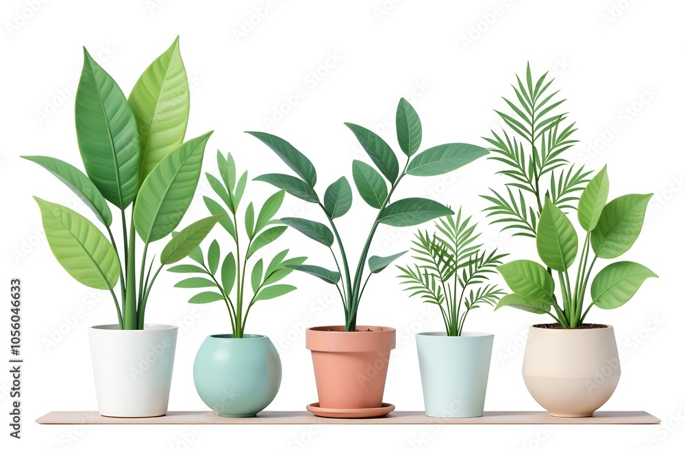 Modern indoor plant isolated on white background Modern indoor plant isolated on white background