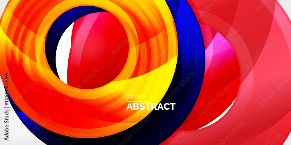 Bright colorful circles with light effects. Abstract background Bright colorful circles with light effects. Abstract background