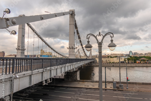 Photography Krymsky Bridge or Crimean Bridge in Moscow