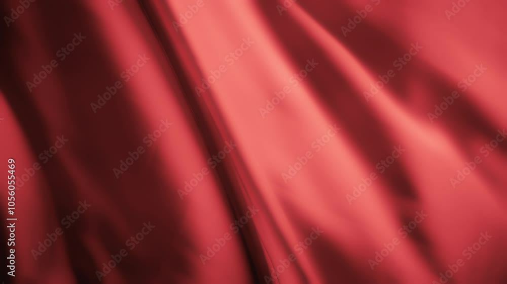 Wavy red silky fabric flowing in the wind. Abstract texture background. Slow motion. Wavy red silky fabric flowing in the wind. Abstract texture background. Slow motion.