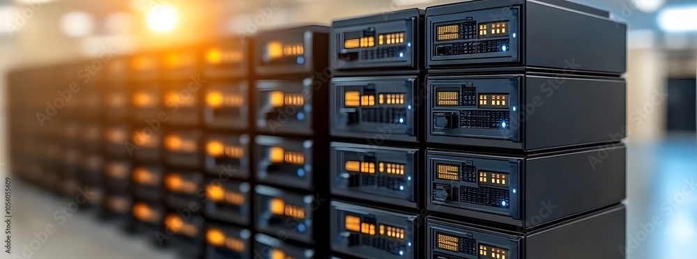 Data Center Servers, Rackmount Servers, Network, Data Storage, High-Tech Server Farm, Data Network. Data Center Servers, Rackmount Servers, Network, Data Storage, High-Tech Server Farm, Data Network.