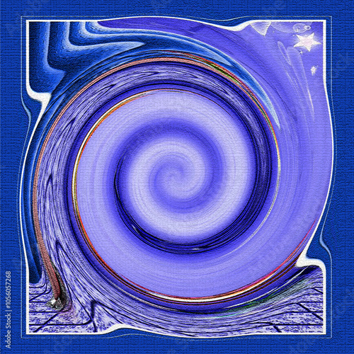 Gradient background top and bottom center blue and white wallpaper circle wave