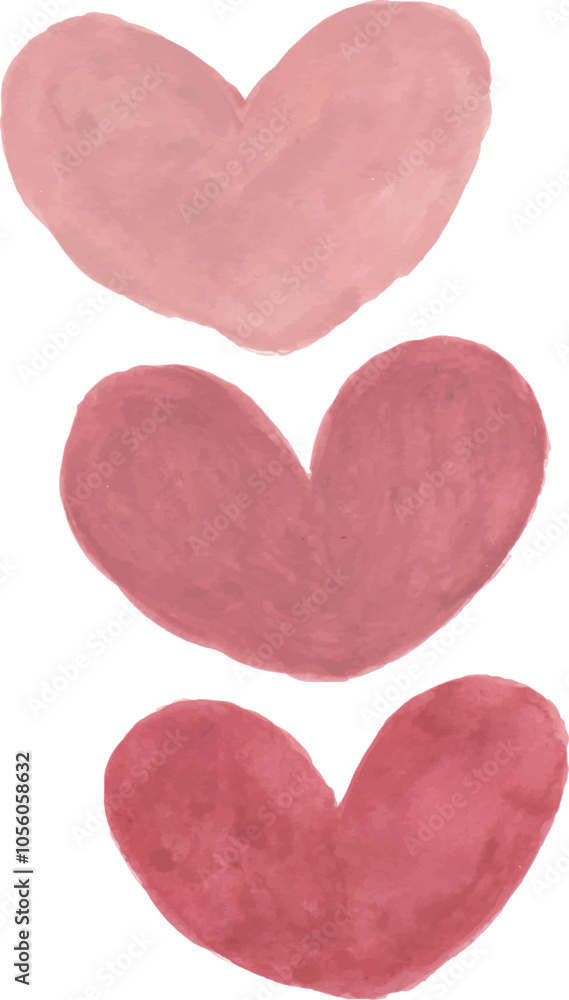Valentine love clipart element hand drawn watercolour illustration Valentine love clipart element hand drawn watercolour illustration