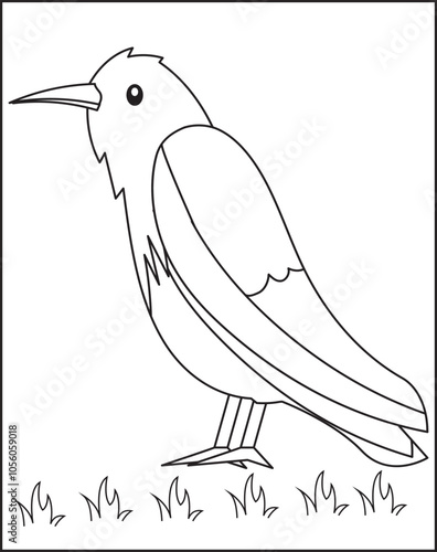 Cockatoo Coloring Page Vectors For Kids.