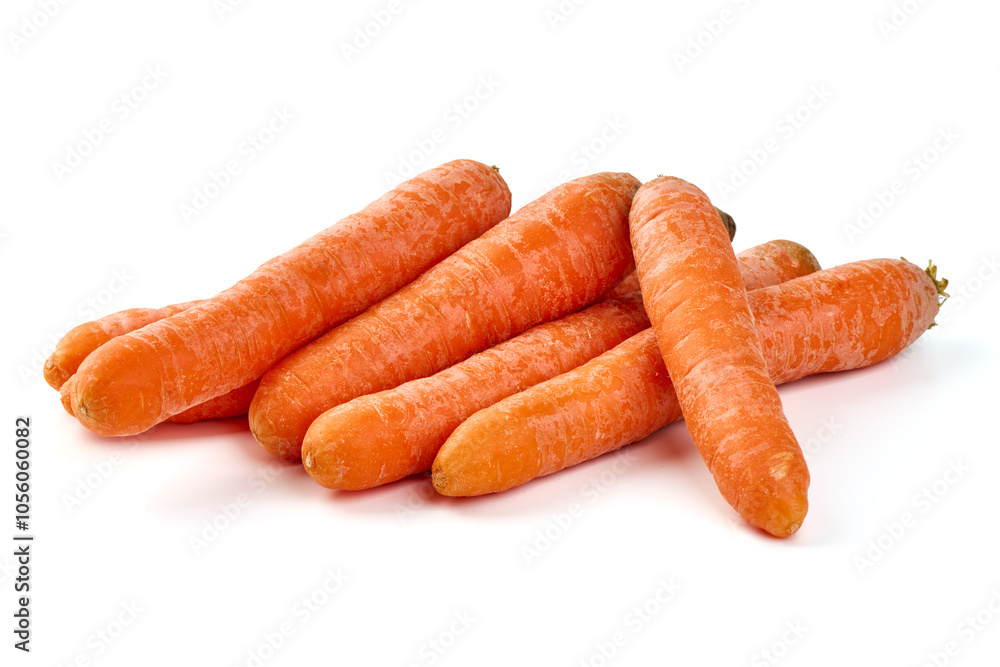 Fresh unpeeled organic carrot, isolated on white background. Fresh unpeeled organic carrot, isolated on white background.