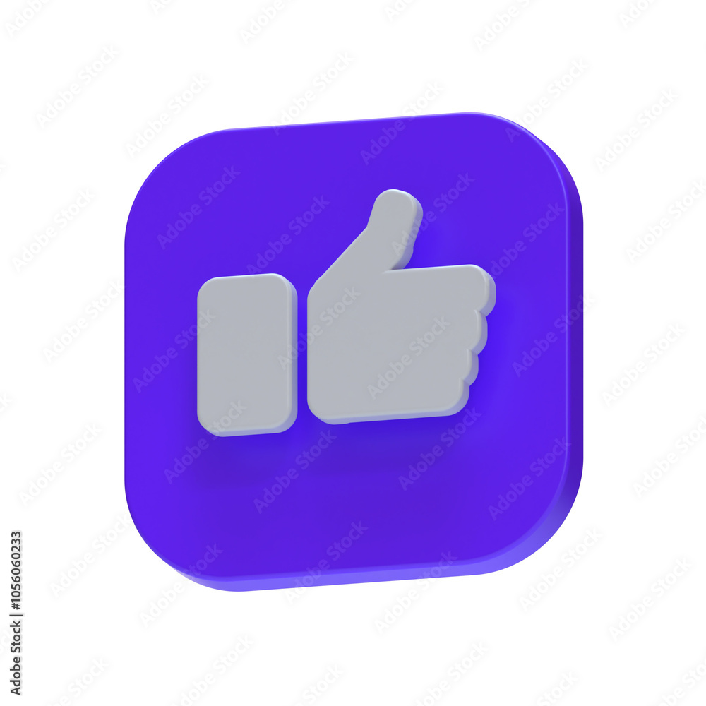 3D icon of like, facebook interaction, social networks, followers, share, users 3D icon of like, facebook interaction, social networks, followers, share, users