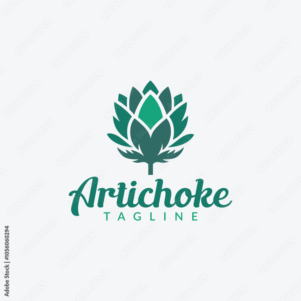 Obraz premium Prismatic Artichoke Logo Vector Design