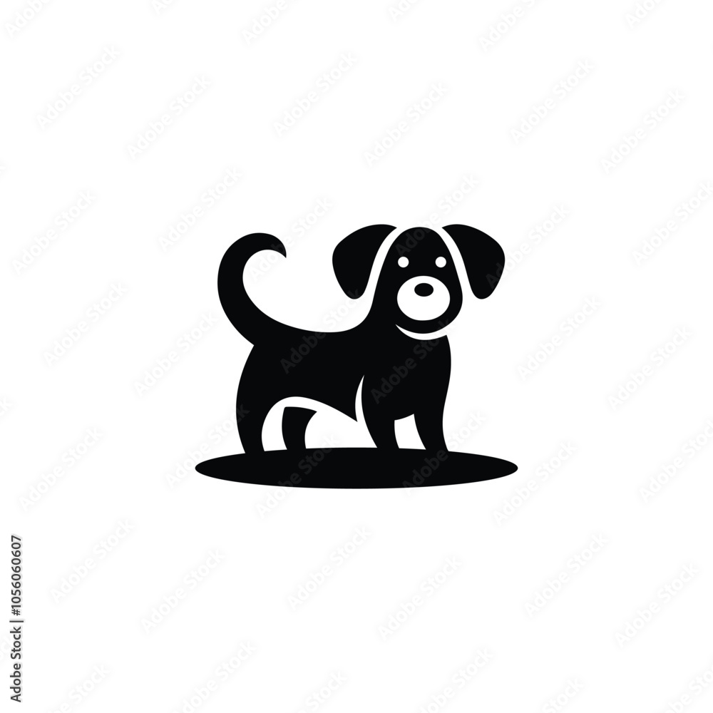 Fototapeta premium Graceful Dog Silhouette Vector Design