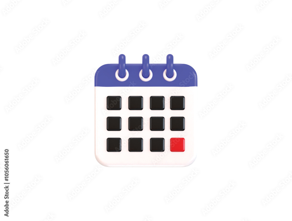 3d calendar icon concept of a reminder on a date icon 3d rendering vector illustration 3d calendar icon concept of a reminder on a date icon 3d rendering vector illustration