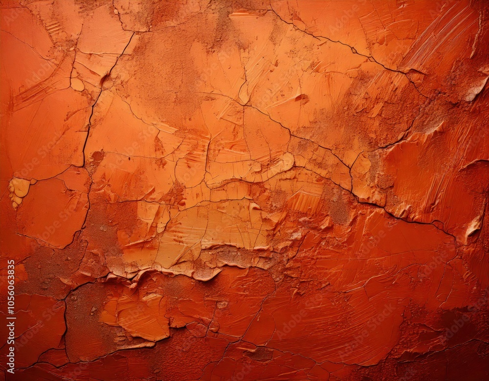 Peeling paint on a wall with a orange background Peeling paint on a wall with a orange background