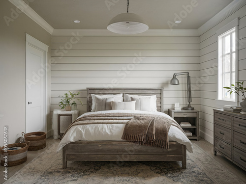 interior of bedroom with bed