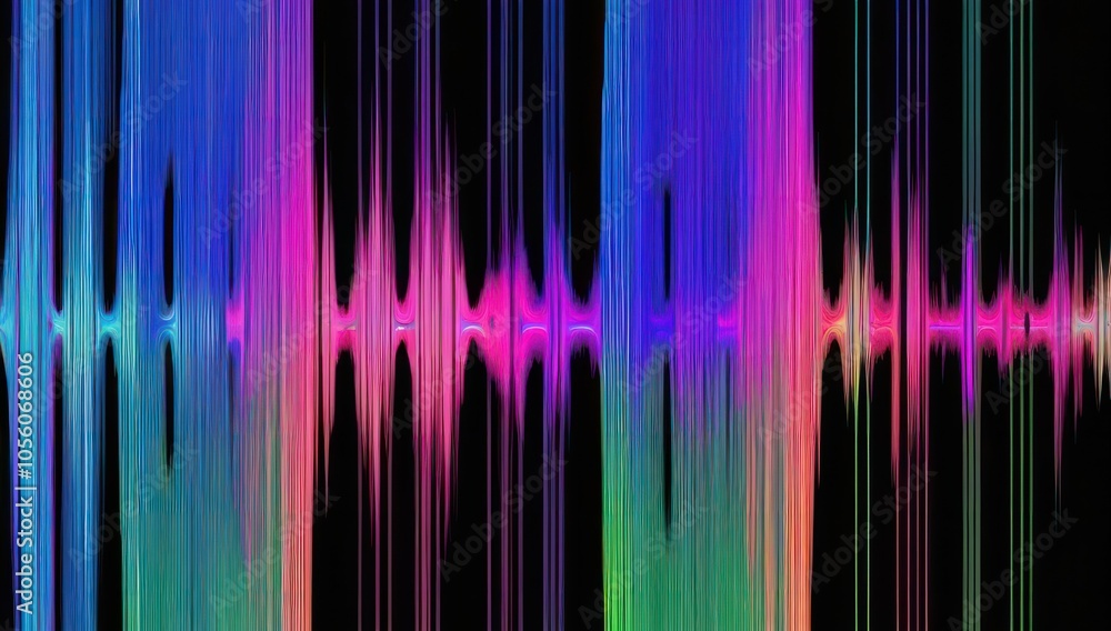 Multicolored sweeping sound wave illustration Multicolored sweeping sound wave illustration