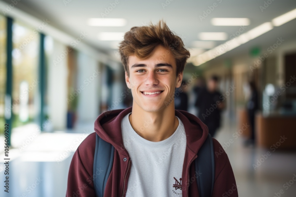 Smiling portrait of a young male student Smiling portrait of a young male student