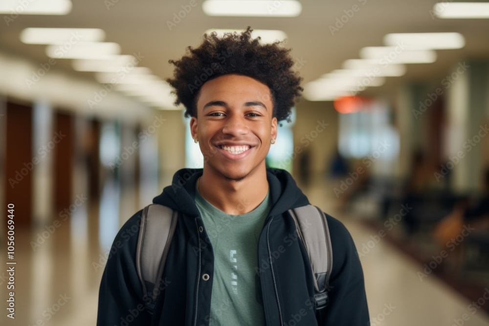 Smiling portrait of a young male student Smiling portrait of a young male student