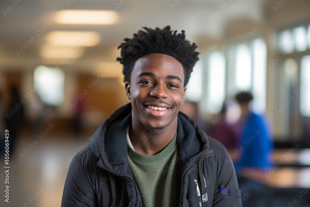 Smiling portrait of a young male student Smiling portrait of a young male student