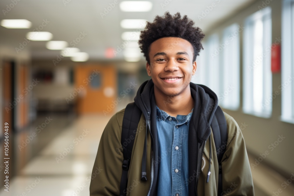 Smiling portrait of a young male student Smiling portrait of a young male student
