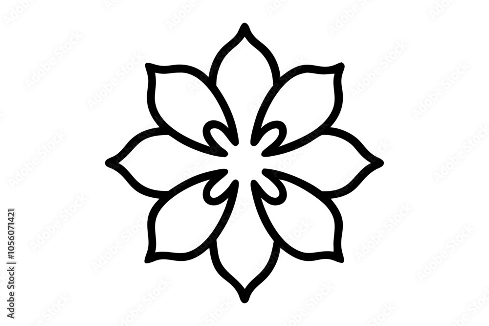 flower isolated on white flower illustration abstract silhouette of mandala vector flower isolated on white flower illustration abstract silhouette of mandala vector