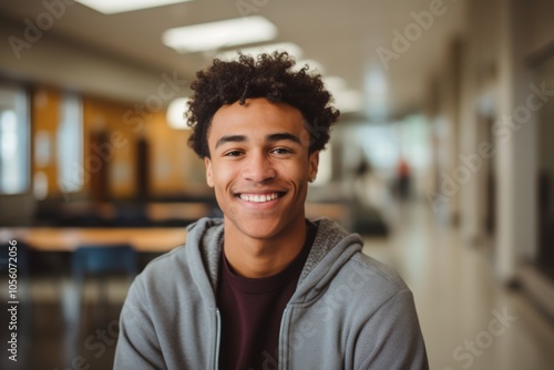 Smiling portrait of a young male student