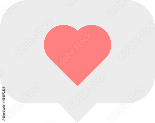 Simple heart balloon. Minimalist heart icon.