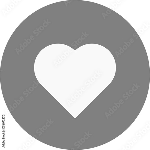 Simple heart icon. Monochrome icon.