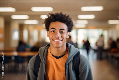 Smiling portrait of a young male student