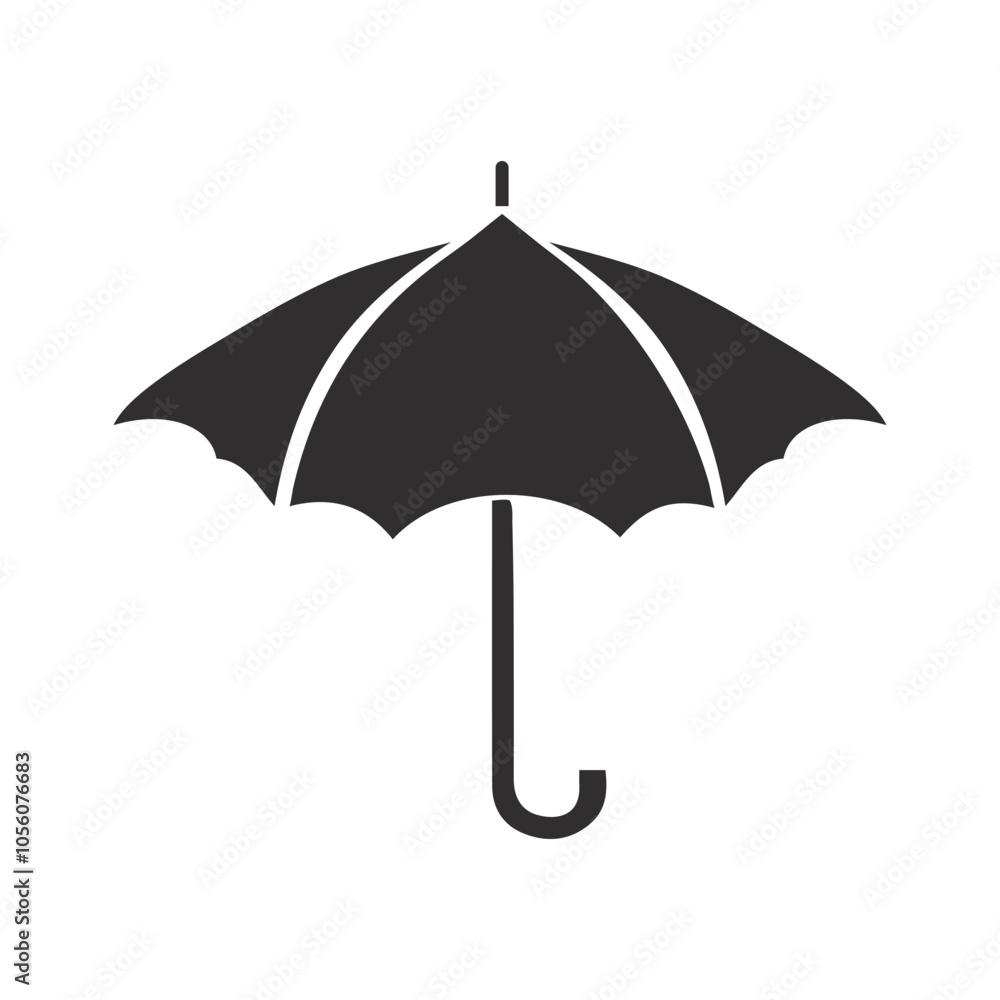 Black umbrella vector isolated on white background. Black umbrella vector isolated on white background.