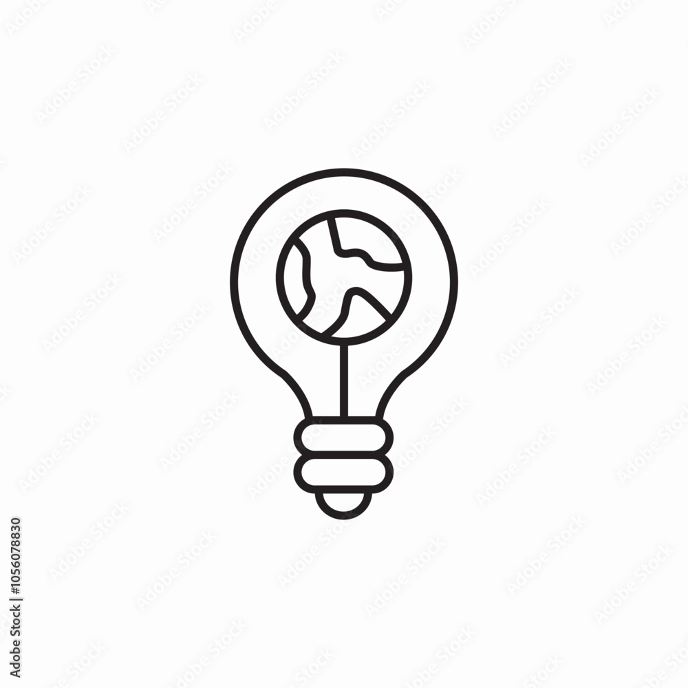 environmental energy bulb icon sign vector environmental energy bulb icon sign vector