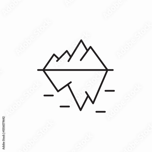 iceberg sea icon sign vector