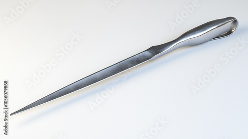 High-Resolution Surgical Scalpel with Stainless Steel Blade and Ergonomic Handle, Isolated on White Background for Medical and Clinical Use, Featuring Fine Details and Polished Finish