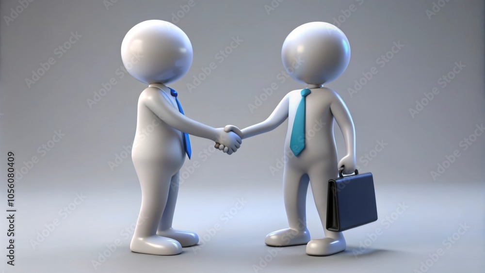 Two executives sealing a deal with a handshake after reaching an important agreement Two executives sealing a deal with a handshake after reaching an important agreement
