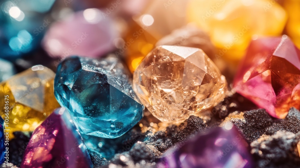 Colorful Gemstones Macro Photography